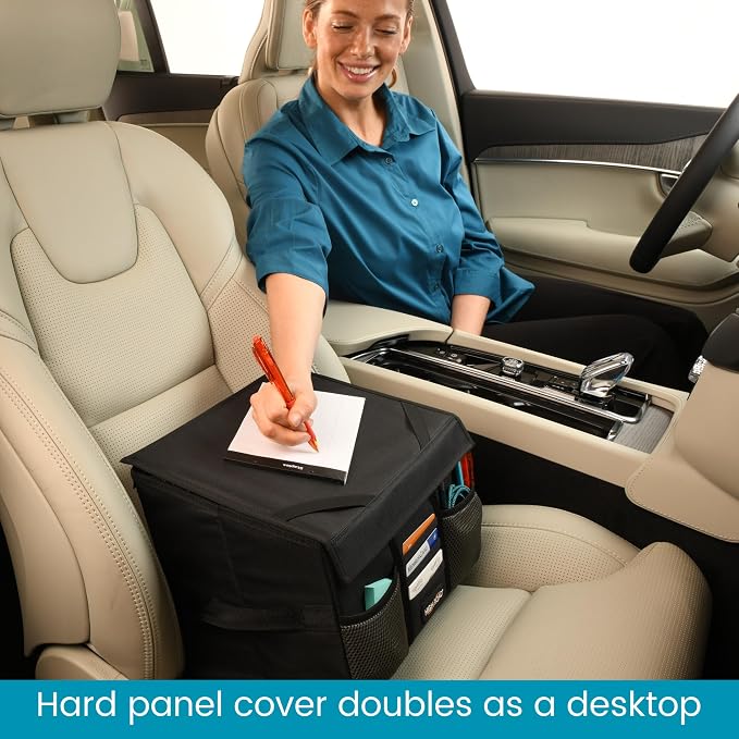 Passenger Seat Organizer and Car File Organizer for Mobile Office Work | High Road's Car Office Organizer is a Desktop and Filing Organizer with Adjustable Divider Panels for Custom Storage - Image 4