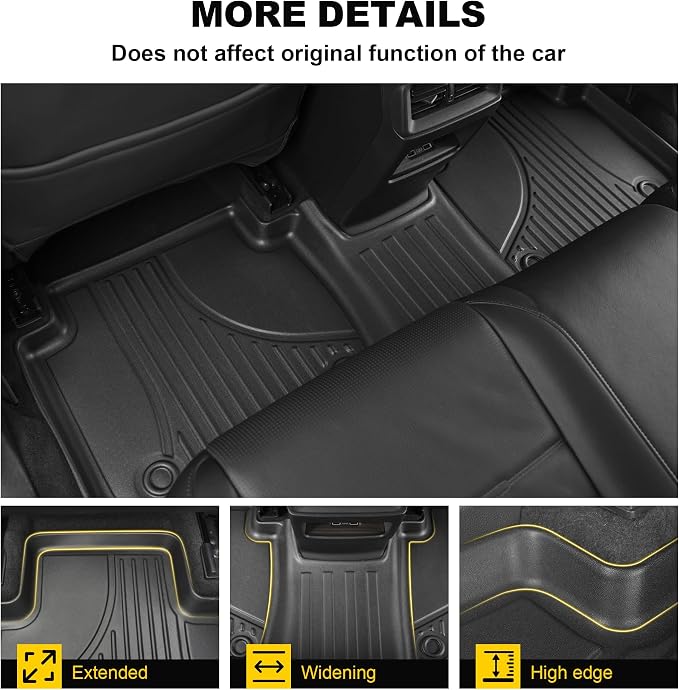 Floor Mats & Cargo Liner for Honda CRV 2023-2026 (Gasoline & Hybrid) | TPE All-Weather Mats, Non Slip & Odorless & Scratch Proof, CR-V Accessories - Image 6