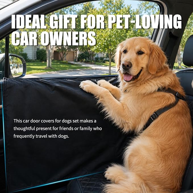 2PCS 41"x35" Waterproof Car Door Protectors as Window Tint Tools | Anti-Scratch Car Door Covers for Dogs with Long Tab,Universal Door Panel Cover Fits Car Detailing Specialist and Pet Owners - Image 7