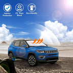 Windshield Sun Shade for 2017-2025 Jeep Compass Accessories | Full covered, Foldable & Durable, Block UV Rays, Reduce Heat, Easy to install, Keep Car Cooler - Image 6
