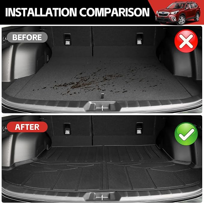 Cargo Liner Fit for 2019-2025 Subaru Forester Cargo Mat Replacement Trunk Mat All Weather Trunk Liner for 2019 2020 2021 2022 2023 2024 2025 Subaru Forester(Cargo Mat) - Image 3