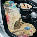 Sea Turtle Print Car Seat Covers for Front Seats Beach Shell Print Towel Car Seat Cover with Storage Bag Universal Fits Most Cars,Truck and SUV - Image 2