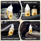 Arttown Car Tissue Holder for Cup Holder Floral Facial Tissues 12 Pack | Bulk 3-Ply,Refillable Marble Print Cylinder Tissue Boxes,Fit Car Home Office School (600 Sheets Total,50 Sheets Each) - Image 4