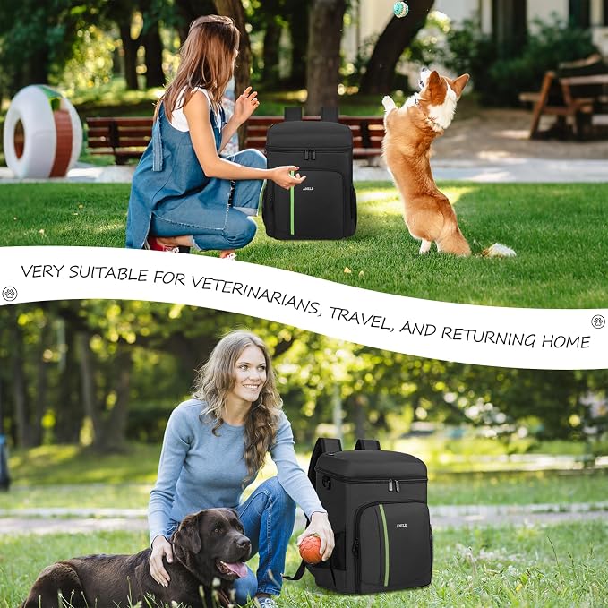 ANILD Dog Travel Bag Backpack, Flight-Ready TSA-Approved Dog Travel Bag with 2 Leak-Proof Food Canisters, 2 Foldable Silicone Bowls, Multi-Compartment Organizer for Hiking, Camping, Dog Mom Essentials - Image 7
