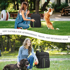 ANILD Dog Travel Bag Backpack, Flight-Ready TSA-Approved Dog Travel Bag with 2 Leak-Proof Food Canisters, 2 Foldable Silicone Bowls, Multi-Compartment Organizer for Hiking, Camping, Dog Mom Essentials - Image 7