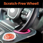 2-in-1 Steering Wheel Tray Table & Car Desk - Hot Pink Ring | Car Table Tray for Parked Laptop Work, Meals, Cup Holder Use, Wheel Covers, Pickups, SUVs, and Travel Breaks - Image 6