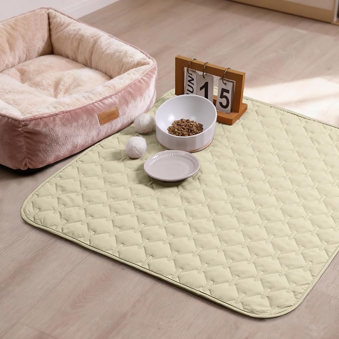 gogobunny 100% Double-Sided Waterproof Dog Bed Cover Pet Blanket Sofa Couch Furniture Protector for Puppy Large Dog Cat, Reversible (30x30 Inch (Pack of 1), Dark Cream/Light Cream) - Image 2