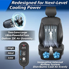 2026 Upgraded Cooling Car Seat Cover Front Seat, 12V-24V Ventilated Cooling Car Seat Cushion, Cooled Seat Cover for Car SUV Truck Universal Fit, Classic Black - Image 3