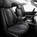 FREESOO Custom Leather for Toyota Tundra Seat Covers 2014-2021 Crewmax Cab | Custom Fit, Full Set, 60/40 Split Bench, Waterproof Faux Leather, for Truck Toyota Tundra Accessories, Black by FREESOO