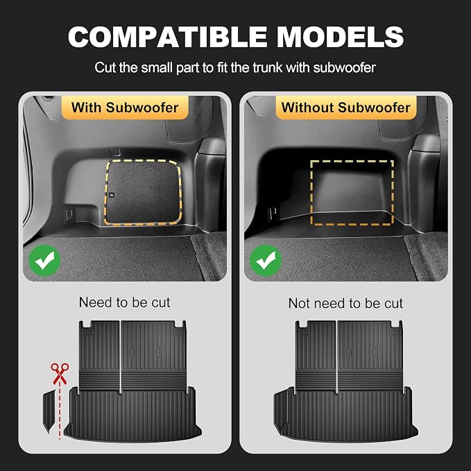 Cargo Mat Fit for Toyota Grand Highlander 2024 2025 2026 with Seat Back Mat | Not for Highlander, 2-in-1 Cargo Liner, Custom Fit, All-weather Protection, Waterproof, Easy to Clean, Heavy Duty - Image 2