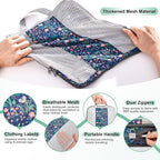 OlarHike 8 Set Compression Packing Cubes for Travel Essentials,Compressible Expandable Space Saver Bags for Organizing Clothes,Luggage Garment Bags with Over 1000 pcs Mesh Holes(Dark Blue Floral) - Image 6