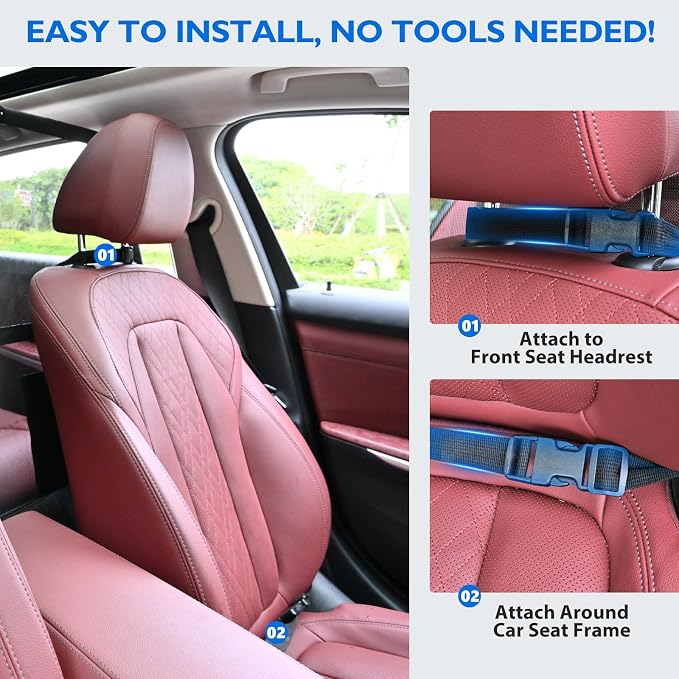 Dog Barrier for SUV, 50" Dog Car Barrier Behind Front Seat, Escape-Proof Back Seat Divider & Cargo Area Gate, Durable Dog Net for Car, Safety Mesh Pet Restraint - Image 3