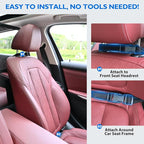 Dog Barrier for SUV, 50" Dog Car Barrier Behind Front Seat, Escape-Proof Back Seat Divider & Cargo Area Gate, Durable Dog Net for Car, Safety Mesh Pet Restraint - Image 3