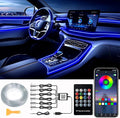 DEHERANE Interior Car LED Strip Lights, APP& RF Remote Control | 6 in 1 Car Ambient Lighting Kit with 315 inches Fiber Optic, 16 Million Colors Car LED Lights, Sync to Music by DEHERANE