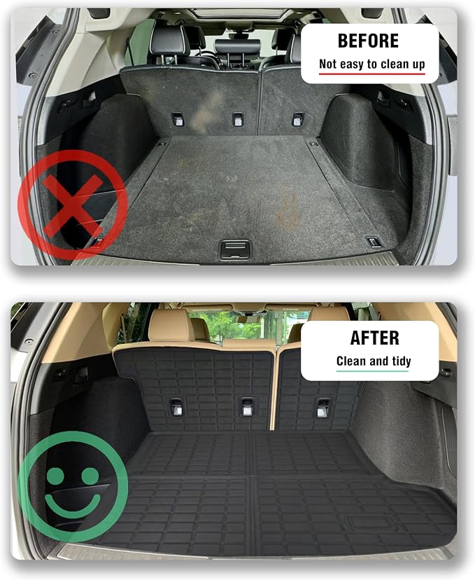 Cargo Liner Compatible with 2019-2026 Acura RDX Trunk Mat Back Seat Cover Protector(Backrest+Trunk Mat) - Image 3