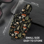 Leather Magnetic Sunglass Holder for Car Sun Visor, Cute Eyeglass Ticket Card Hanger Clip, Universal Auto Interior Accessories for SUV Pickup Truck Mushroom Forest - Image 4