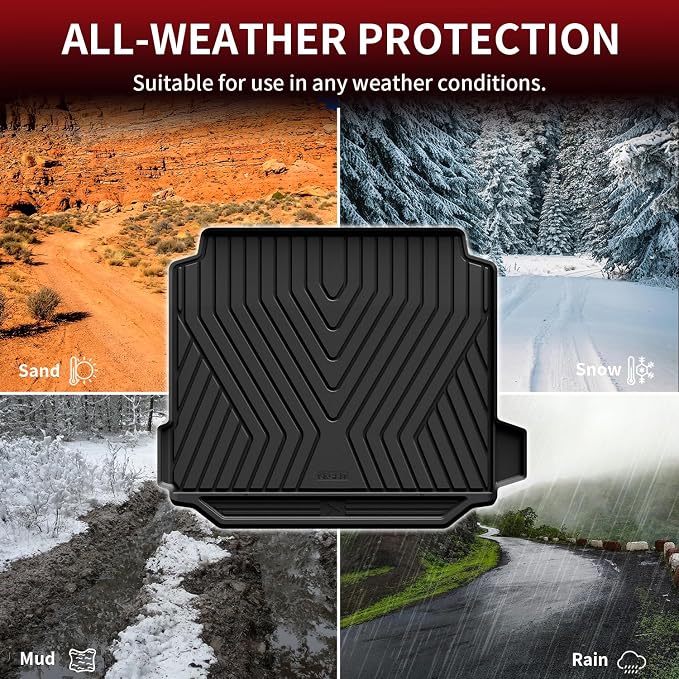 LASFIT Trunk Mat for BMW X5 2019-2026 5-Seat Models | Without Luggage Compartment Package, Not Fit 7 Seats, All Weather TPE Custom Fit Cargo Trunk Liner, Black - Image 4