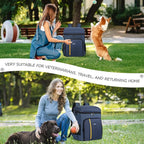 ANILD Dog Travel Bag Backpack, Flight-Ready TSA-Approved Dog Travel Bag with 2 Leak-Proof Food Canisters, 2 Foldable Silicone Bowls, Multi-Compartment Organizer for Hiking, Camping, Dog Mom Essentials - Image 7