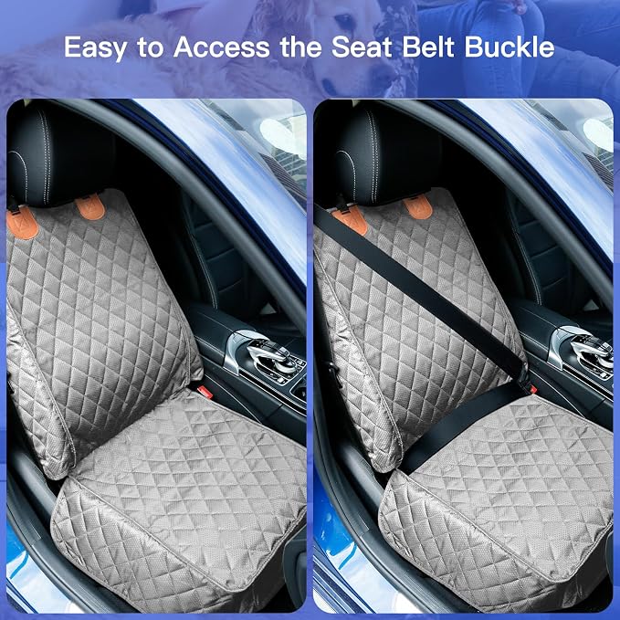 2 Pack Pet Car Seat Cover for Front Seat, Captain Chair Seat Cover | Waterproof Pet Seat Protector, Full Protection with Side Flaps, Non-Slip, Large Front Storage Pocket, Fits Cars/Trucks/SUVs - Image 6