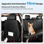Fit for Honda HR-V Seat Covers 2016-2026 Front Set | Faux Leather Waterproof Car Seat Covers, Airbag Compatible with Lumbar Support Anti-Slip Design, 2 Seater Black - Image 4
