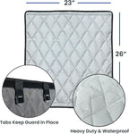 4Knines Heavy-Duty Car Door Protector for Dogs, Waterproof Large Black | 24"W x 20"L; set of two door guards with top and bottom attachment points for secure fit; installs in 60 seconds. - Image 3