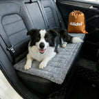 Soft Plush Dog Car Seat Cover & Sofa Protector, Non-Slip Mat (23.6''×70'') | Ailidso Soft plush travel seat protector for backseat or sofa. Non-slip bottom, machine washable, includes storage bag (Grey) by Ailidso