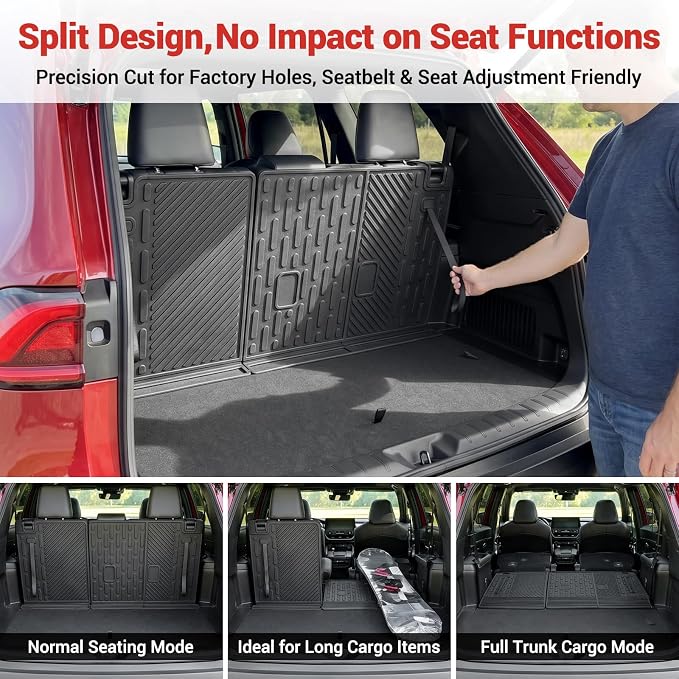Cargo Mat Fit for 2020-2026 Toyota Highlander&Grand Highlander 3rd Row Backrest Mat TPE Trunk Liner All Weather Seats Back Protector for Highlander/Grand Highlander Accessories(Backrest Liner) - Image 4