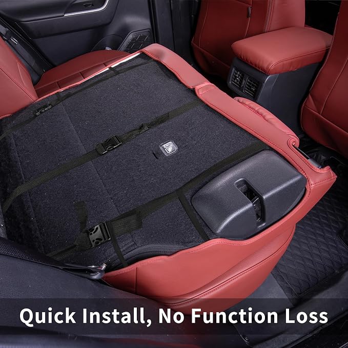 Custom Seat Covers for 2012-2014 Honda CR-V,Premium Faux Leather Car Seat Cover Set,Full Set Waterproof SUV Seat Protector,Armrest Covers Included (Wine Red) - Image 8