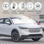 Windshield Sun Shade for 2023-2026 Honda HR-V HRV Accessories | Full covered, Foldable & Durable, Block UV Rays, Reduce Heat, Easy to install, Keep Car Cooler - Image 2