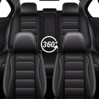 IKABEVEM Car Seat Covers for VW Jetta 2007-2025 2026 Full Set(5 Seats) | Luxury Fuax Leather, Waterproof, Airbag Compatible, Easy to Install, Scratch‑Resistant Seat Protection, Black - Image 7