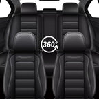 IKABEVEM Car Seat Covers 5 Seats for GMC Canyon 2015-2025 2026, Full Set Leather Car Seat Covers, Vehicle Seat Protector Seat Cushion Auto Accessories (Black) - Image 7