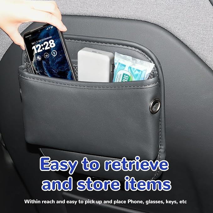 MARCHFA Car Seat Side Pocket Organizer Car Pocket Pouch for Seat, Door, Console, Car Seat Gap Filler Organizer Multifunctional Car Organizer Accessories for Phone Sunglasses Keys Cards (Small) - Image 4