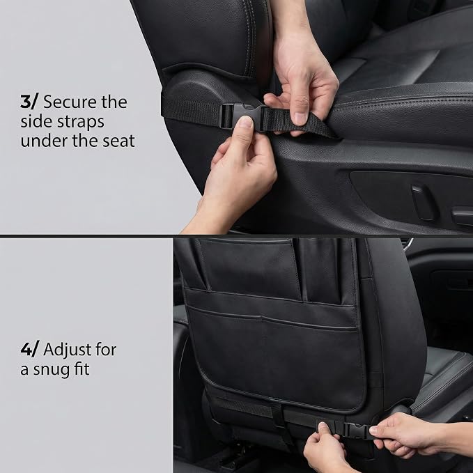 ONE PIX Backseat Car Organizer Mats Back Seat Organizers and Storage Bag with Touch Screen Tablet Holder for Kids Toddlers Car Seats, Travel Accessories, Road Trip Essentials Kids - Image 8