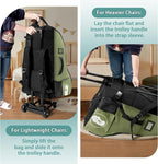 Rolling Car Seat Travel Bag with Wheels – Car Seat Backpack Transport Case for Airplane Travel, Fits Convertible & Booster Seats, Protective Storage Cover, (Green) - Image 7