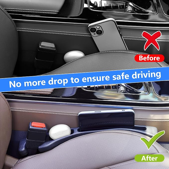 【Compatible with BMW 430i 3 5 Series】 Car Seat Gap Filler | No Drop Seat Guard Compatible with BMW 430i 3 5 Series Accessories Drop Seat Guards for Cars(2Pcs) Car Escape Tool(2Pcs) - Image 2