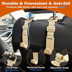 Amooca Anti-drop Car Headrest Hooks 4 Pack Seat Organizer for Bags | Universal Fit Cars SUV Truck, Adjustable, Holds Backpack Water Bottle Handbags Groceries, 40lb Heavy Duty, Clip Design - Image 6