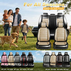 Fit Accent Seat Covers Custom Fit for Hyundai Accent 2006-2026, Full Set | Premium Leather Full Coverage Protector, Waterproof, Breathable, Scratch Resistant, Easy Wipe, Airbag Compatible, Black+Beige - Image 9