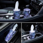 SINGARO Car Tissue Holder, 4 Pack Car Cup Holder Facial Tissues with Travel Tissue Bag, Quick and Convenient Flower Combination Box(4 Canisters/200 Tissues) Purple - Image 5