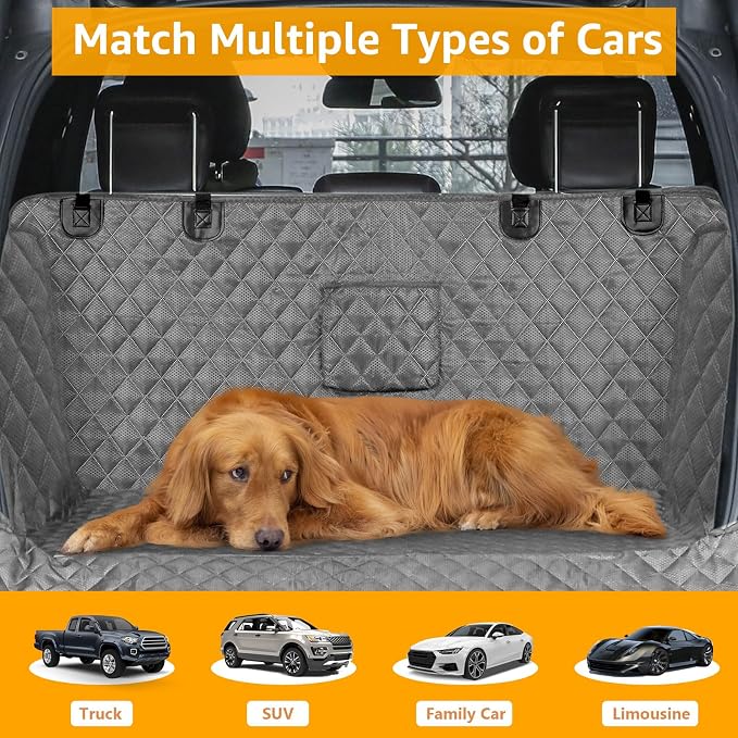SUV Cargo Liner for Dogs, Trunk Cover with Bumper Flap Protector | Waterproof Pet Cargo Cover with Side Flaps, Dog Car Seat Cover with Non-Slip Mat, Prevents Scratches, Pet Hair, Mud, and Dirt - Image 8