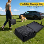 Meginc Dog Seat Covers for Tesla Model Y,Dog Hammock for Tesla with Side Flaps, 100% Waterproof Tesla Model Y Dog Accessories with Mesh Window & Headrest Protector Easy Clean up Pet Car Seat Cover - Image 6