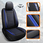 MINGBRON Leather Car Seat Covers Full Set, Universal Faux Leather Car Seat Covers 5 Seats, Automotive Seat Covers for Most Sedans SUVs Trucks, Front and Rear Seat Covers - Image 6