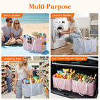 Lifewit Extra Large Tote Bag, Reusable Grocery Bags with Metal Wire Frame and Handles - Image 5