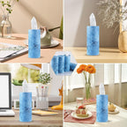 SINGARO Car Tissue Holder, 4 Pack Car Cup Holder Facial Tissues with Travel Tissue Bag, Quick and Convenient Flower Combination Box(4 Canisters/200 Tissues) Blue - Image 6
