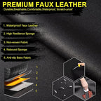 Car Seat Covers for Nissan NV 200 2016-2020 Full Set Faux Leather | Waterproof Breathable Scratch Resistant 360° Wrap Airbag Compatible Easy Clean（5 Seats,Black) - Image 6