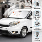Windshield Sun Shade Sunshade for 2014-2026 Dodge RAM ProMaster | Full covered for windshield, Foldable & Durable, Block UV Rays, Reduce Heat, Easy to install, Keeps Car Cooler - Image 2