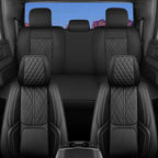 Car Seat Cover Custom Fit for Dodge Ram 1500 2500 3500 2002-2026 Faux Leather Seat Cover Set Compatible with Crew Quad Regular Cab Pickup Truck Cushions (Black, Full Set, Curved Rear) - Image 8