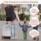 J.L. Childress Padded Backpack Car Seat Travel Bag - Ultimate, Black | Properly protects & fits most infant carriers, car seats & boosters for gate or baggage check to make airport days easier - Image 2