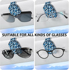 2 Pack Sunglass Holder for Car Visor, Universal Magnetic Car Sunglass Holder for Different Size Eyeglasses, Car Visor Accessories (Leopard-Blue) - Image 5