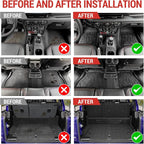 Cargo Mat with Floor Mat Compatible with 2021-2025 Jeep Wrangler JL Unlimited 4XE 4 Door, Floor Liner Seat Back Cover TPE Rear Cargo Liner for 2024 Jeep Wrangler JL/JLU Accessories - Image 3