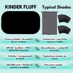 Car Window Shades - Certified 99.79% UVA & 99.95% UVB sun protection. Award winning car sun shade for side windows. 4 Pack (2 Transparency options) 25" x 16" -window shade for car baby by Kinder Fluff - Image 9